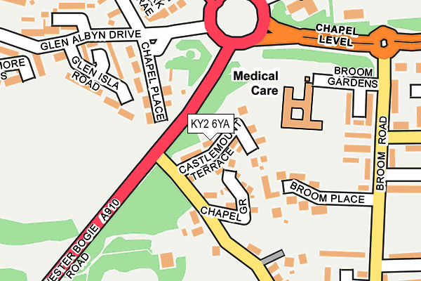KY2 6YA map - OS OpenMap – Local (Ordnance Survey)