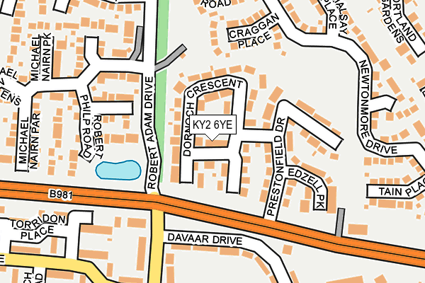 KY2 6YE map - OS OpenMap – Local (Ordnance Survey)