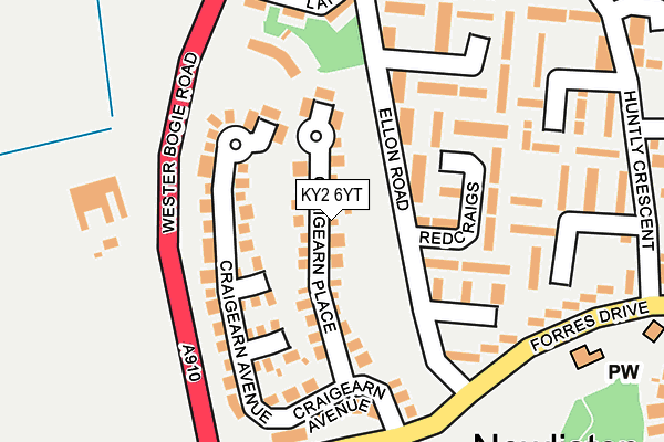 KY2 6YT map - OS OpenMap – Local (Ordnance Survey)