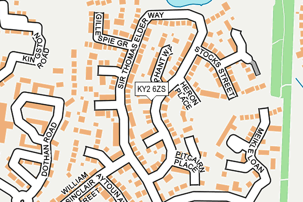 KY2 6ZS map - OS OpenMap – Local (Ordnance Survey)