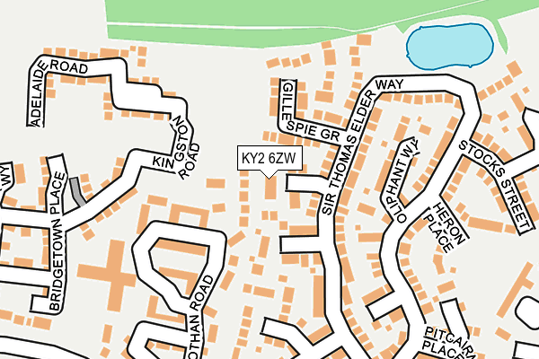 KY2 6ZW map - OS OpenMap – Local (Ordnance Survey)