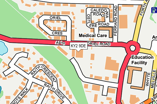 KY2 9DE map - OS OpenMap – Local (Ordnance Survey)