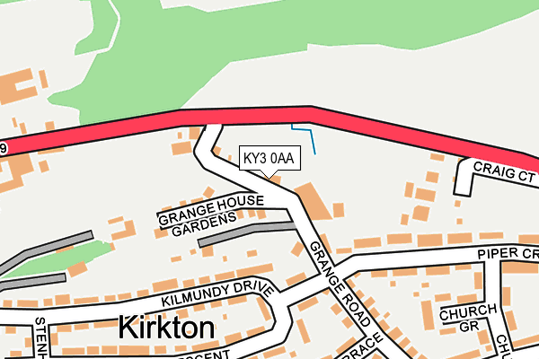 KY3 0AA map - OS OpenMap – Local (Ordnance Survey)