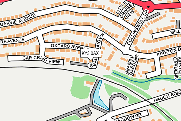 KY3 0AX map - OS OpenMap – Local (Ordnance Survey)