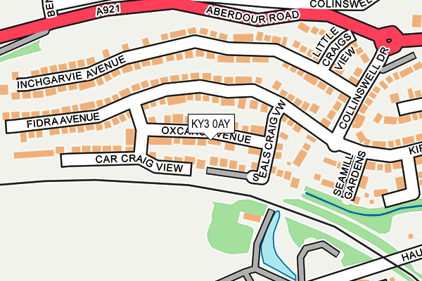 KY3 0AY map - OS OpenMap – Local (Ordnance Survey)