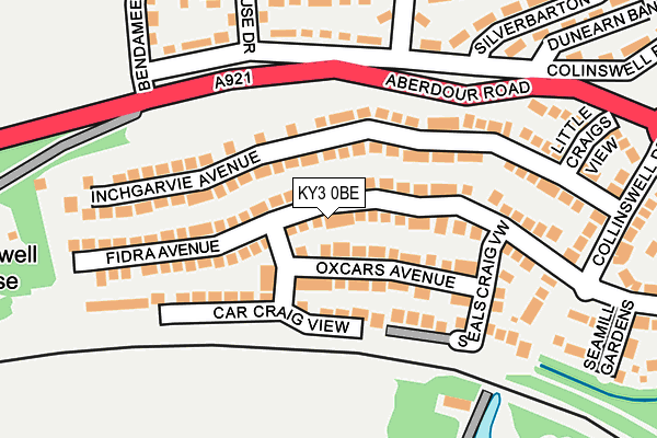 KY3 0BE map - OS OpenMap – Local (Ordnance Survey)
