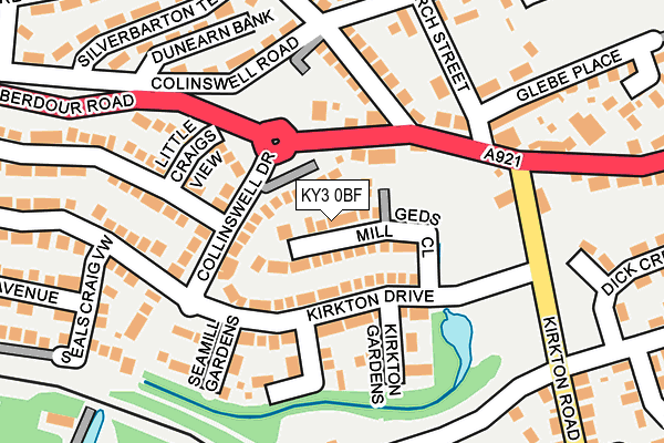 KY3 0BF map - OS OpenMap – Local (Ordnance Survey)