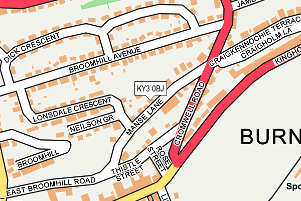 KY3 0BJ map - OS OpenMap – Local (Ordnance Survey)
