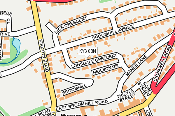 KY3 0BN map - OS OpenMap – Local (Ordnance Survey)
