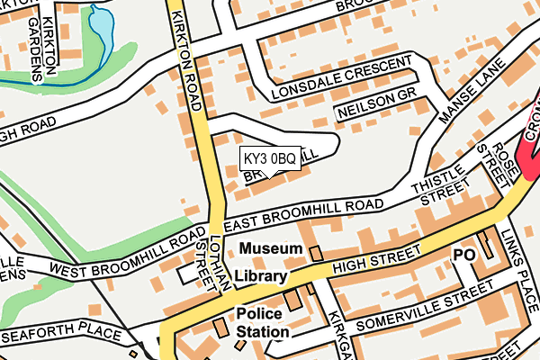 KY3 0BQ map - OS OpenMap – Local (Ordnance Survey)