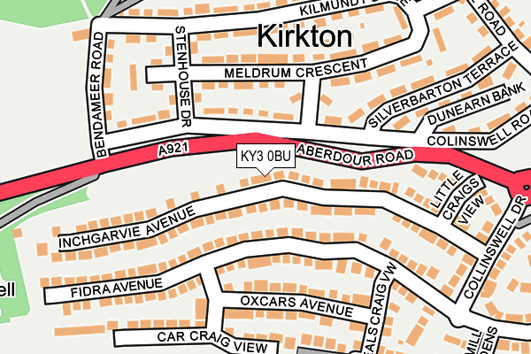 KY3 0BU map - OS OpenMap – Local (Ordnance Survey)