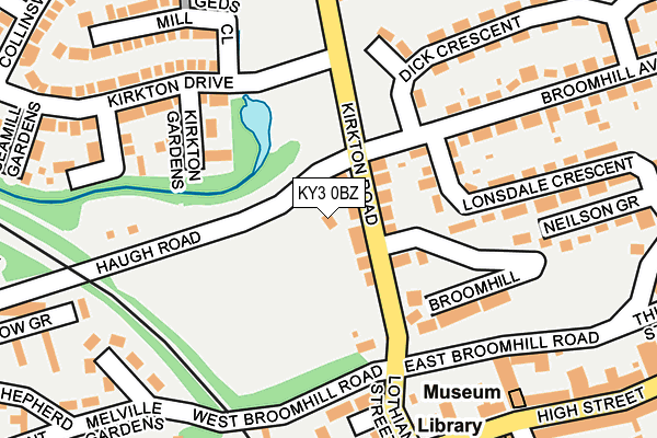 KY3 0BZ map - OS OpenMap – Local (Ordnance Survey)