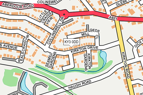 KY3 0DD map - OS OpenMap – Local (Ordnance Survey)