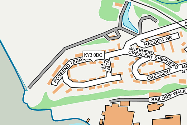 KY3 0DQ map - OS OpenMap – Local (Ordnance Survey)