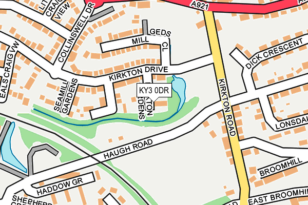 KY3 0DR map - OS OpenMap – Local (Ordnance Survey)