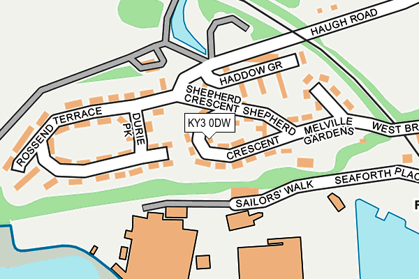 KY3 0DW map - OS OpenMap – Local (Ordnance Survey)