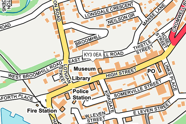KY3 0EA map - OS OpenMap – Local (Ordnance Survey)