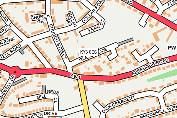 KY3 0ES map - OS OpenMap – Local (Ordnance Survey)