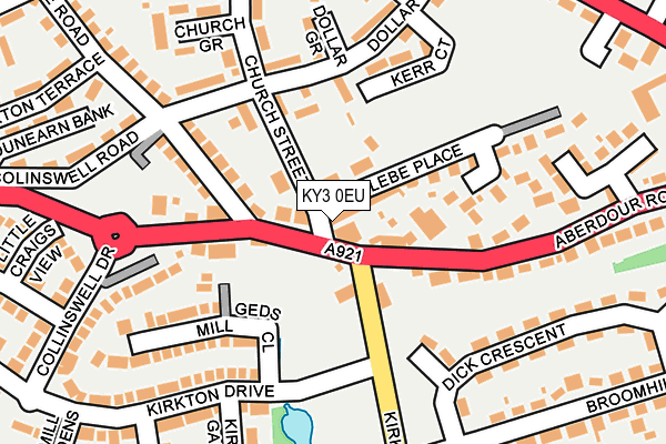 KY3 0EU map - OS OpenMap – Local (Ordnance Survey)