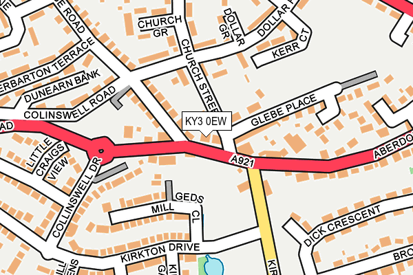 KY3 0EW map - OS OpenMap – Local (Ordnance Survey)