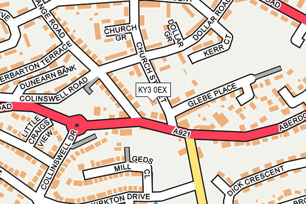 KY3 0EX map - OS OpenMap – Local (Ordnance Survey)