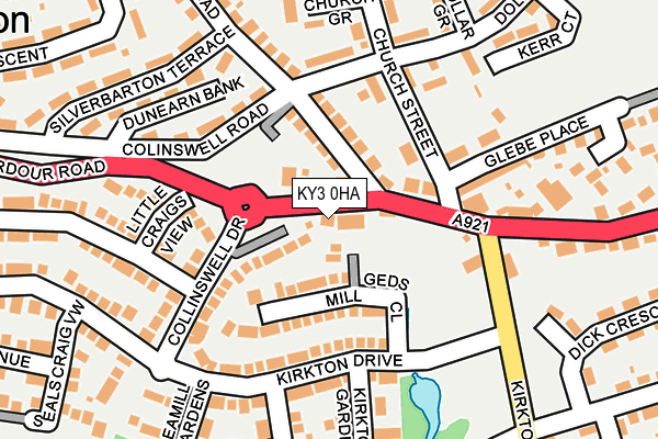 KY3 0HA map - OS OpenMap – Local (Ordnance Survey)
