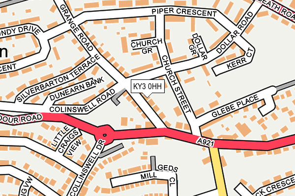 KY3 0HH map - OS OpenMap – Local (Ordnance Survey)