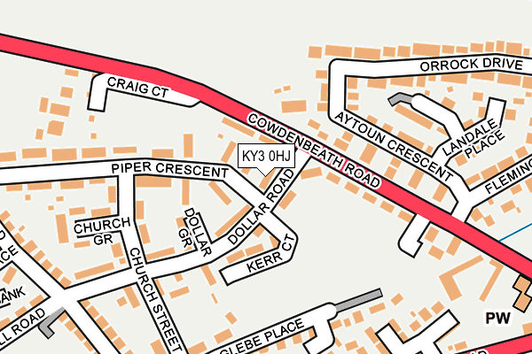 KY3 0HJ map - OS OpenMap – Local (Ordnance Survey)