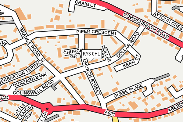 KY3 0HL map - OS OpenMap – Local (Ordnance Survey)