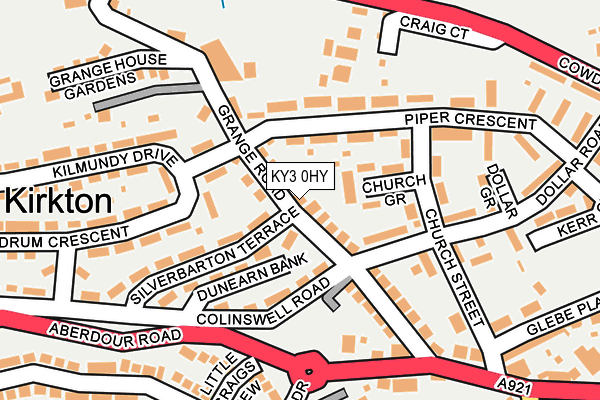 KY3 0HY map - OS OpenMap – Local (Ordnance Survey)