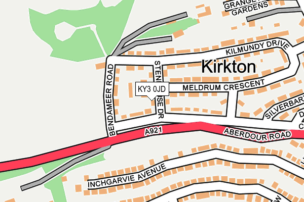 KY3 0JD map - OS OpenMap – Local (Ordnance Survey)