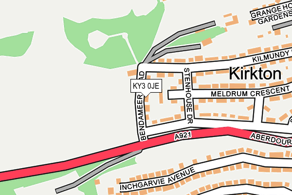 KY3 0JE map - OS OpenMap – Local (Ordnance Survey)