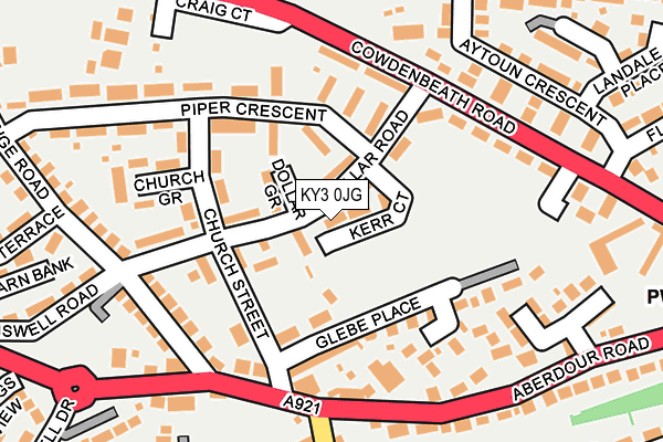 KY3 0JG map - OS OpenMap – Local (Ordnance Survey)