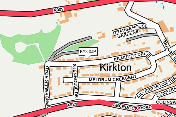 KY3 0JP map - OS OpenMap – Local (Ordnance Survey)