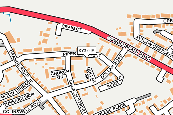 KY3 0JS map - OS OpenMap – Local (Ordnance Survey)