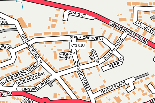 KY3 0JU map - OS OpenMap – Local (Ordnance Survey)
