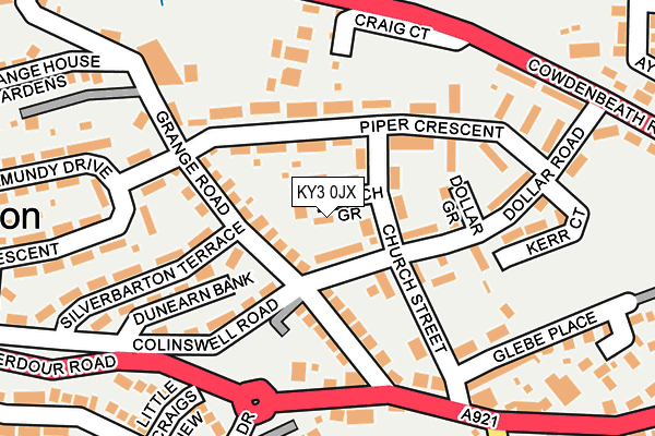 KY3 0JX map - OS OpenMap – Local (Ordnance Survey)