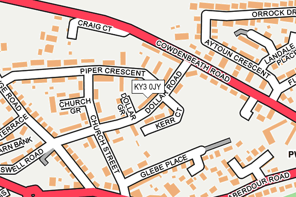 KY3 0JY map - OS OpenMap – Local (Ordnance Survey)