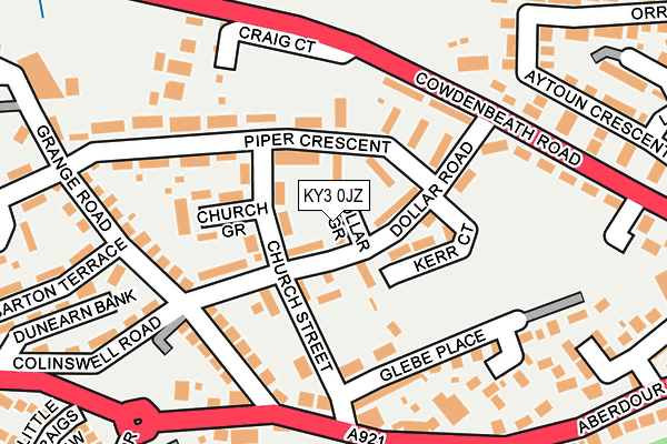 KY3 0JZ map - OS OpenMap – Local (Ordnance Survey)