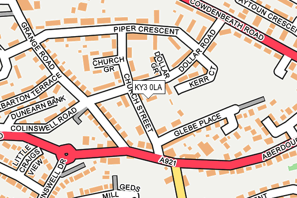 KY3 0LA map - OS OpenMap – Local (Ordnance Survey)
