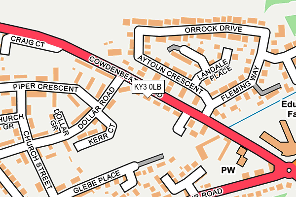 KY3 0LB map - OS OpenMap – Local (Ordnance Survey)