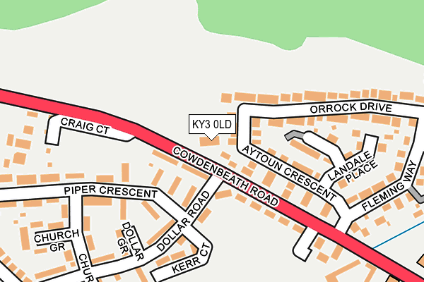 KY3 0LD map - OS OpenMap – Local (Ordnance Survey)
