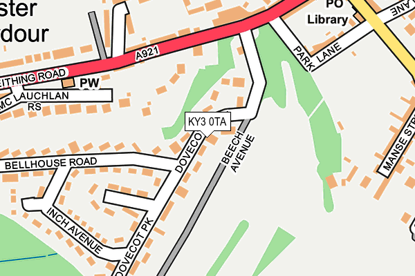 KY3 0TA map - OS OpenMap – Local (Ordnance Survey)