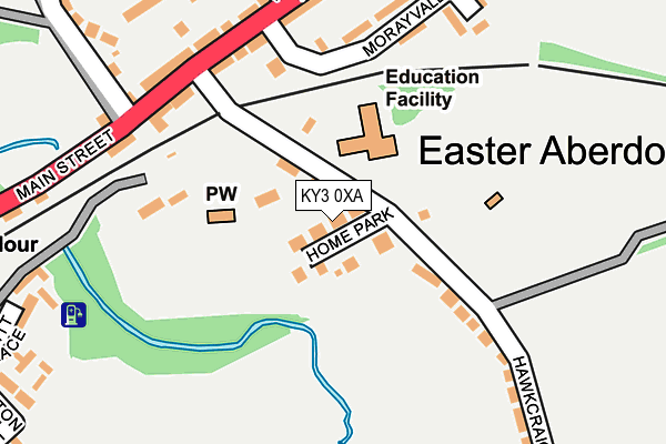 KY3 0XA map - OS OpenMap – Local (Ordnance Survey)