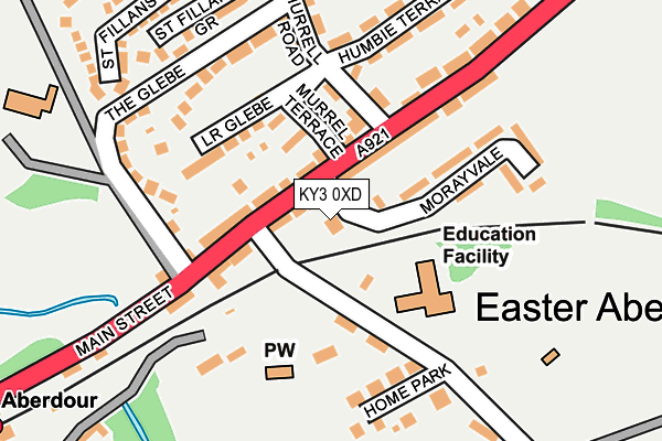 KY3 0XD map - OS OpenMap – Local (Ordnance Survey)