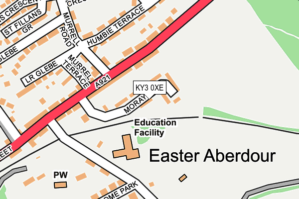 KY3 0XE map - OS OpenMap – Local (Ordnance Survey)