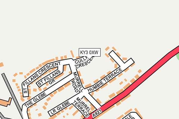 KY3 0XW map - OS OpenMap – Local (Ordnance Survey)