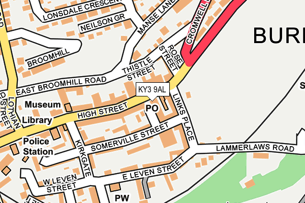 KY3 9AL map - OS OpenMap – Local (Ordnance Survey)