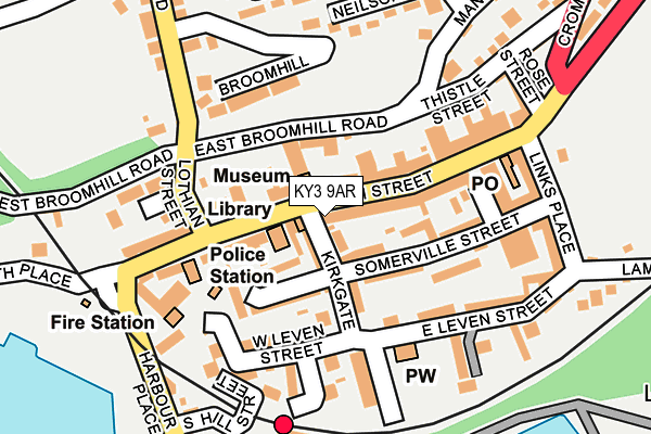 KY3 9AR map - OS OpenMap – Local (Ordnance Survey)