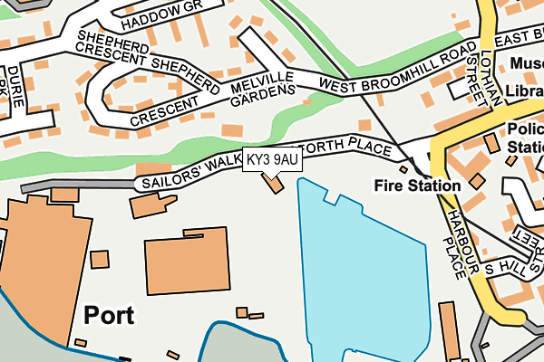 KY3 9AU map - OS OpenMap – Local (Ordnance Survey)